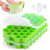 Ice Cube Tray Reusable Silicone Ice Cube Mold BPA Free Ice Maker with Removable Lid